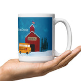 Personalized Custom mug for Teacher Bus Driver Christmas Gift - Unique Best Selling Teachers Gift Idea- Custom Name of School and Teacher Present