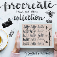 Procreate app brushes Ipad -  digital calligraphy tools - Apple Pencil lettering - iPad Pro - modern  - best seller - brush stamp set unique