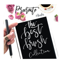 Procreate app brush collection - brushes for digital lettering - ipad pro tools - modern style calligraphy - calligrapher tools - lettered