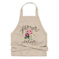 Cut Flower Garden Flower Work Apron, Flower Gardener Gift Idea, Flower Farmer Work Apron Decorative, Flower Cart Farmers Market, Redoute