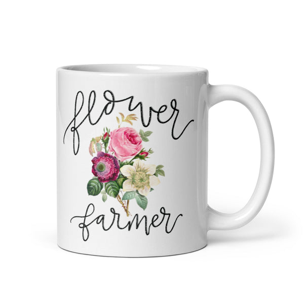 Flower Farmer Gift Idea Mug For Gardening Lover - Garden Themed Coffee Lover Present - Flower and Tea lover Redoute Artist  Bouquet gift