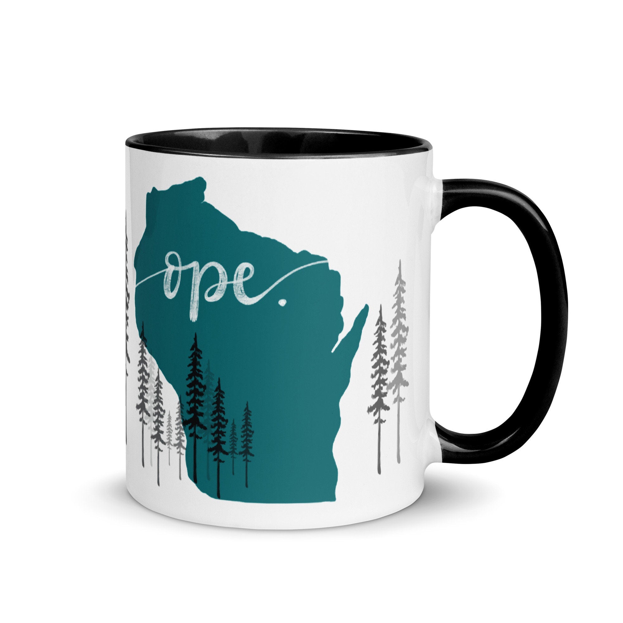 Funny Wisconsin Sayings Ope coffee Mug Teal - How you know you live in Wisconsin Funny Gift For Local - Moving to Wisconsin Housewarming